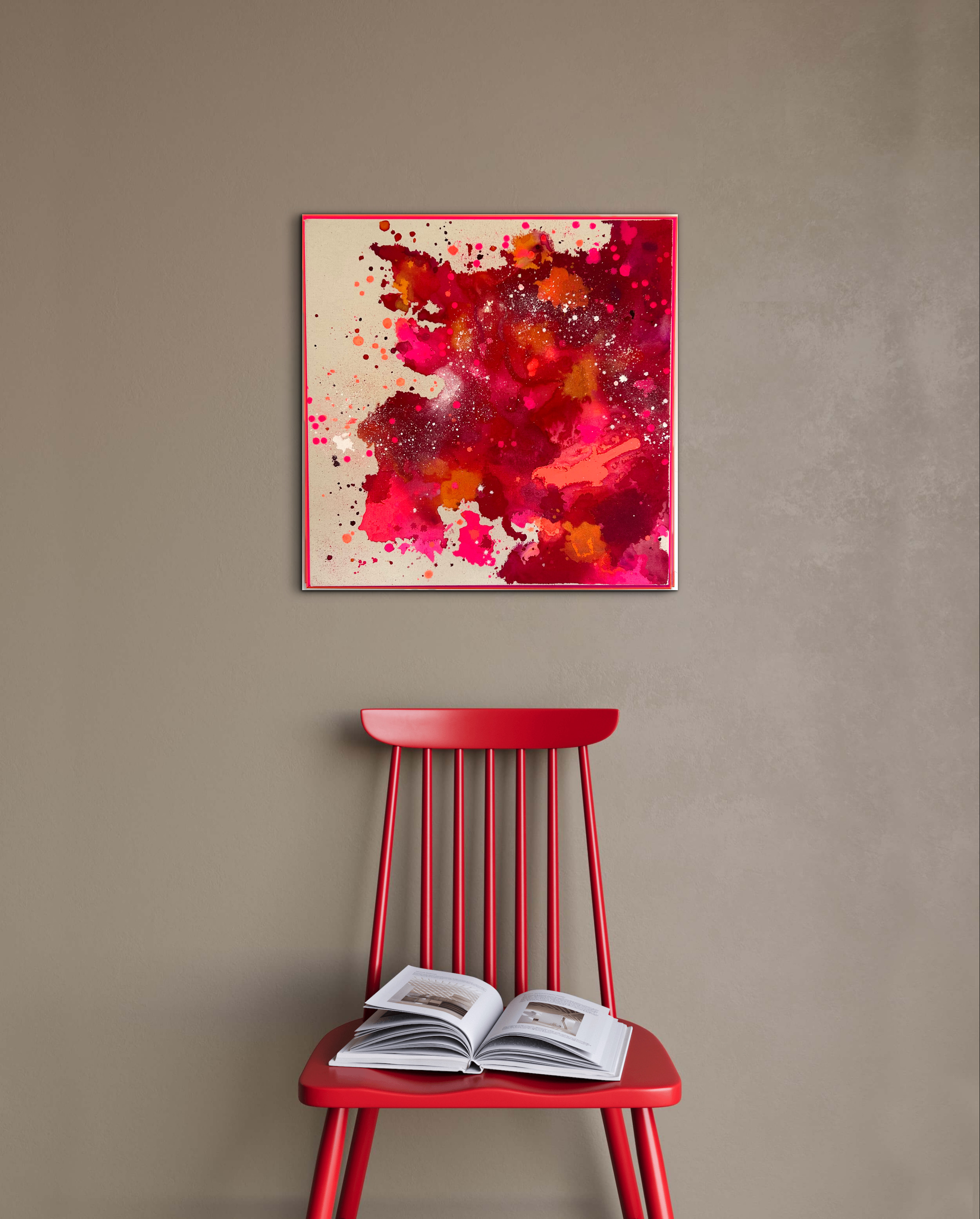 Eruption, 2025, Acryl auf roher Baumwollleinwand, Ansicht 4
